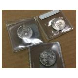 3 U.S. Quarters Marked - No (Copper) Clad Visible - Errors?