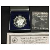 National Collectors Mint 1889 CC Morgan Proof with COA