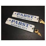 Vintage Pabst - Porcelain Crate Tag/Restroom Keys