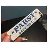 Vintage Pabst - Porcelain Crate Tag/Restroom Keys
