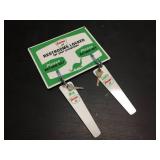 Sinclair Restrooms Sign/Keys - Porcelain/Enamel