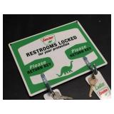 Sinclair Restrooms Sign/Keys - Porcelain/Enamel