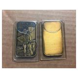 (2) Bronze Bars - Elvis Presley - Gene Autry/Roy Rodgers - Dale Evans