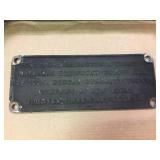 Vintage Chicago, Burlington & Quincy - Railroad Build Plate