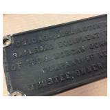Vintage Chicago, Burlington & Quincy - Railroad Build Plate
