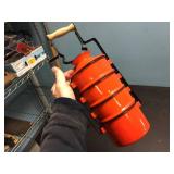 Vintage Railroad? Enamel Stacking Lunch Pail