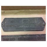 (2) Vintage Metal Railroad Build Plates - GSI & Morgan Guaranty Trust