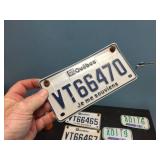 Smaller ATV/Bicycle Style - Embossed Metal License Plates