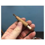 Vintage Sewing Pin Cushions & Wooden Thread Bobbins