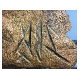 Indian Chief - Carved Stone - Signed