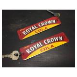 Vintage Royal Crown Cola - Porcelain Crate Tag/Restroom Keys