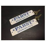 Vintage Pabst - Porcelain Crate Tag/Restroom Keys