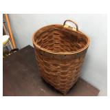 Vintage Woven Trappers Basket 16" x 13" x 20" - Neat!