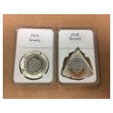 (2) NASA Sterling Commemorative 19/8-19.9 Grams