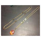 (2) Necklace - Tiger Eye & Fresh Water Pearl/Jasper