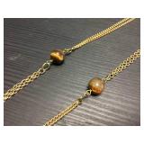 (2) Necklace - Tiger Eye & Fresh Water Pearl/Jasper