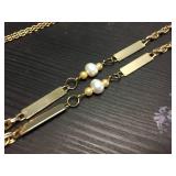 (2) Necklace - Tiger Eye & Fresh Water Pearl/Jasper