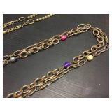 (2) Necklace - Freshwater Pearls/Jasper/Yellow Quartz