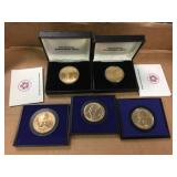 (2) National Bicentennial Medals - (3) American Revolution Medals