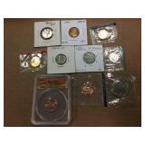 1884 V Nickel - 1964 Dimes - Pennies - Half Dollar