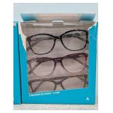 2PKS. FOSTER GRANT +1.75 FLEXIBLE PLASTIC READERS (3 PER PACK)