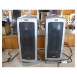 2 Lasko Oscillating Ceramic Tower Heaters