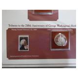 United States Presidents Coin Collection and George Washington Stamp and Coins