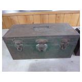 2 Metal Toolboxes with Some Tools
