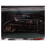 2 Metal Toolboxes with Some Tools