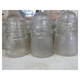 18 Vintage Insulators in Metal Wire Milk Crate