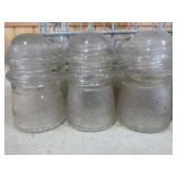 18 Vintage Insulators in Metal Wire Milk Crate