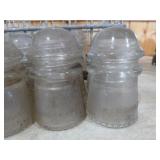 18 Vintage Insulators in Metal Wire Milk Crate