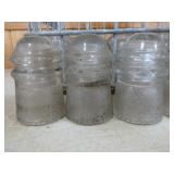 18 Vintage Insulators in Metal Wire Milk Crate