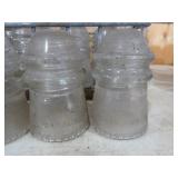 18 Vintage Insulators in Metal Wire Milk Crate