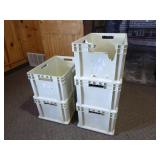 5 Stackable Storage Crates
