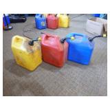 3 Gas Cans with Nozzles