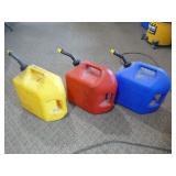 3 Gas Cans with Nozzles