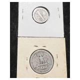 1932 US WASHINGTON QUARTER WITH 1935-D MERCURY DIME