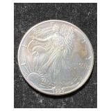 1990 AMERICAN SILVER EAGLE 1 TROY OZ .999 FINE SILVER