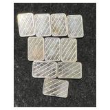 10 GRAMS .999 FINE SILVER FRACTIONAL BARS