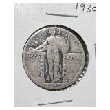 1930 US STANDING LIBERTY QUARTER
