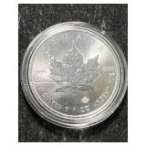 2024 CANADIAN MAPLE LEAF 1 TROY OZ .9999 FINE SILVER IN AIRTITE