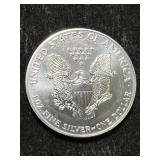 1990 AMERICAN SILVER EAGLE 1 TROY OZ .999 FINE SILVER
