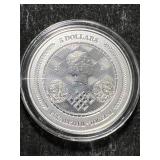 1 TROY OZ .999 FINE SILVER TOKELAU ROUND IN AIRTITE