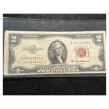 1953A US RED SEAL $2 BILL