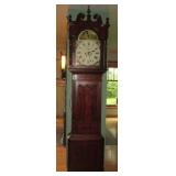 Vintage carved walnut Grandfather c...