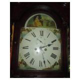 Vintage carved walnut Grandfather c...