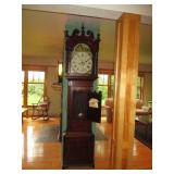 Vintage carved walnut Grandfather c...