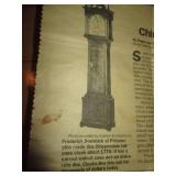 Vintage carved walnut Grandfather c...