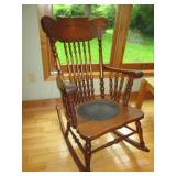 Vintage hardwood rocking chair with...